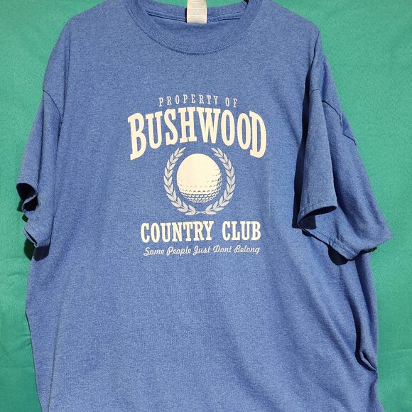 Blue Caddyshack "Property Of Bushwood" T-Shirt - Picture 1 of 2